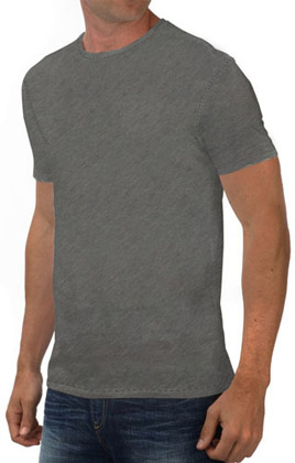 Grey Heather Color Round Neck T Shirt